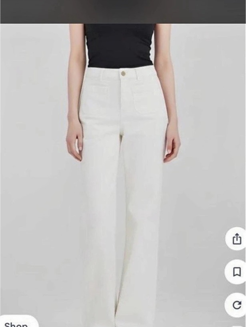 Boden Wide Leg Pants in White